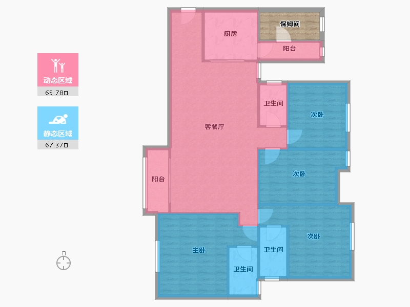 江西省-南昌市-南昌恒大绿洲-127.09-户型库-动静分区