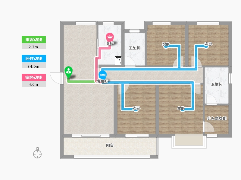 福建省-福州市-世茂海峡城-105.00-户型库-动静线