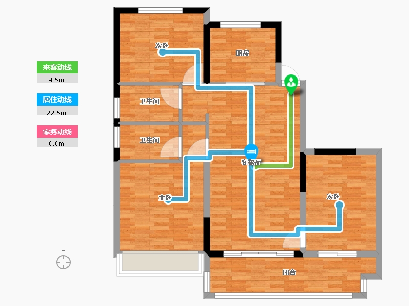 江苏省-淮安市-金湖碧桂园-93.08-户型库-动静线