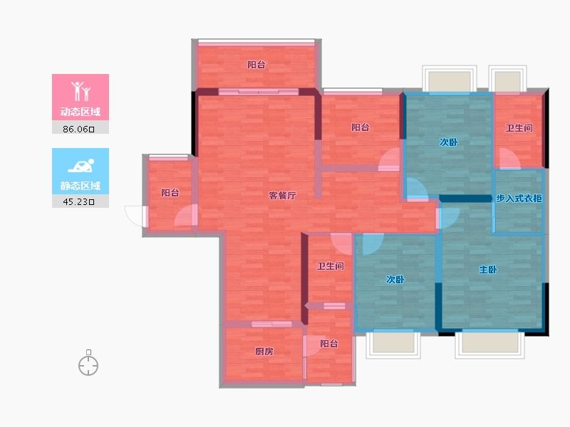 广西壮族自治区-南宁市-广西日报社-117.36-户型库-动静分区