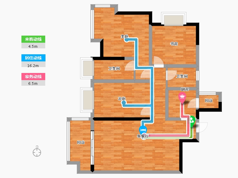 四川省-成都市-祥荣城市绿洲-95.38-户型库-动静线