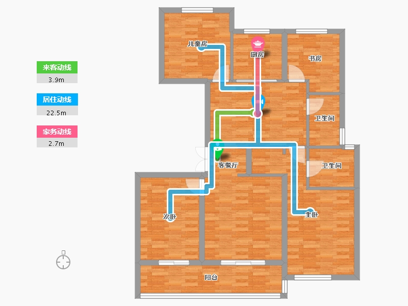 浙江省-杭州市-越秀招商云悦湾-102.36-户型库-动静线