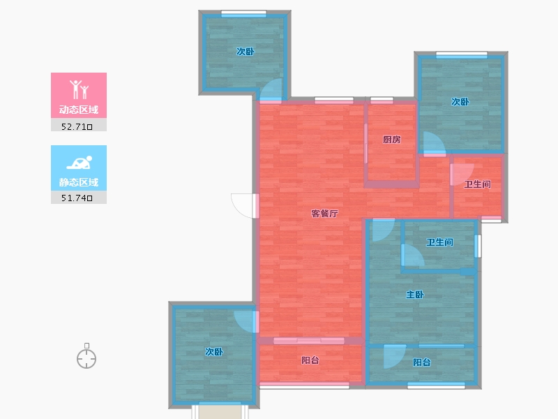 江苏省-南京市-中海棠城公馆-93.01-户型库-动静分区