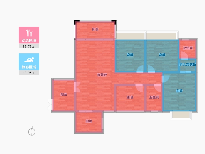 湖南省-衡阳市-万象一号-115.48-户型库-动静分区