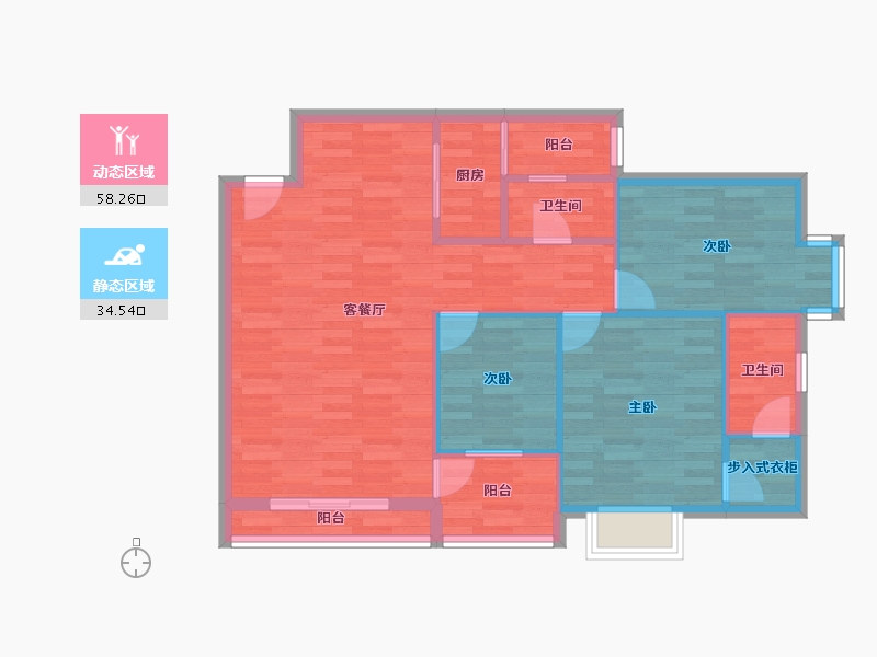 四川省-成都市-高地-84.15-户型库-动静分区