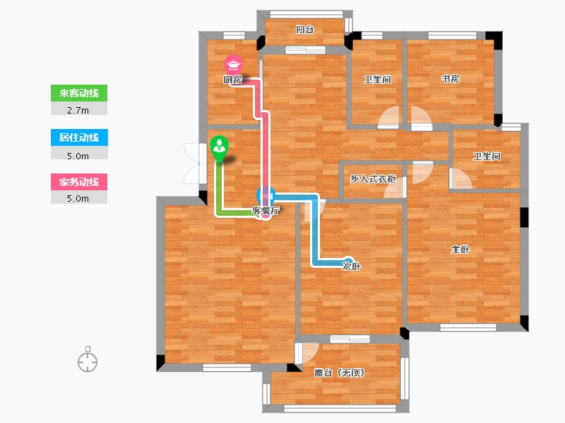 浙江省-嘉兴市-御溪半岛-96.00-户型库-动静线