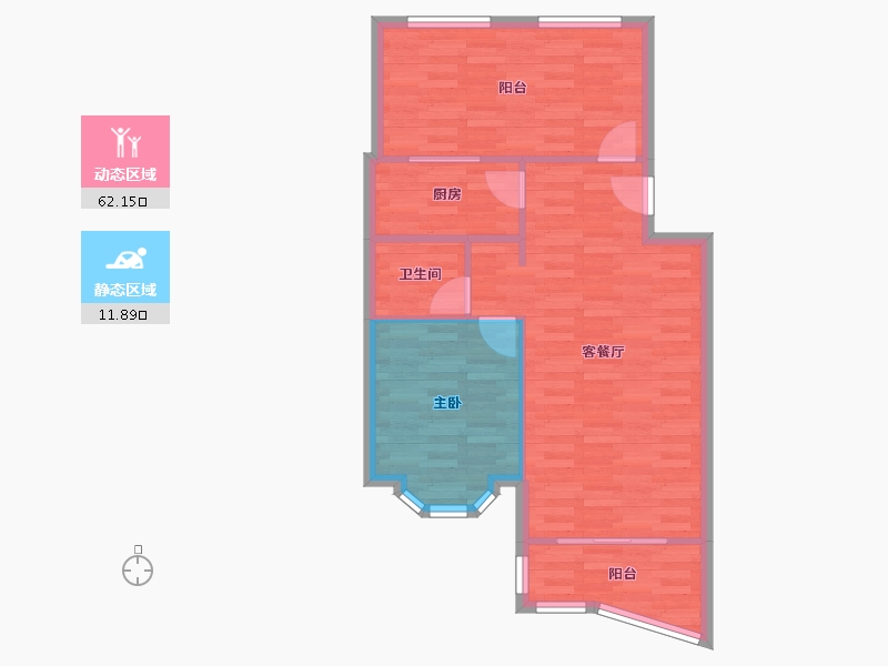 北京-北京市-新华联锦园-67.48-户型库-动静分区