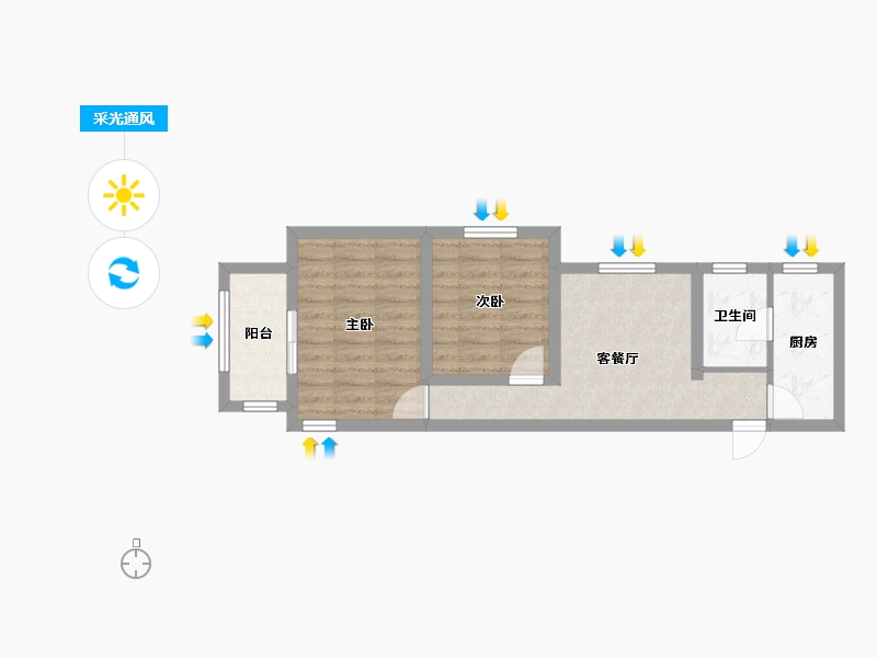 上海-上海市-清涧三街坊-49.86-户型库-采光通风