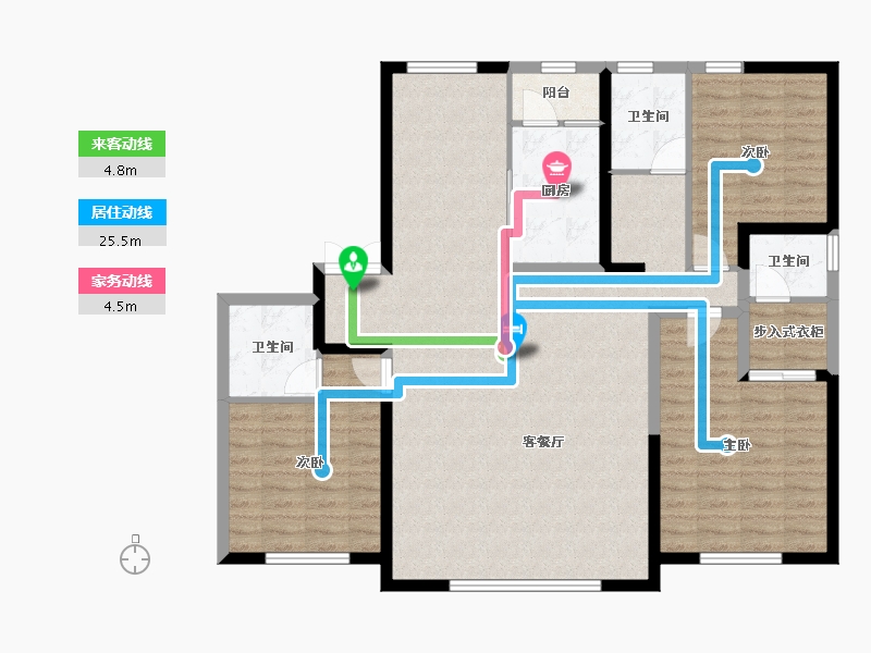 山西省-大同市-雍锦台瀛家-122.45-户型库-动静线