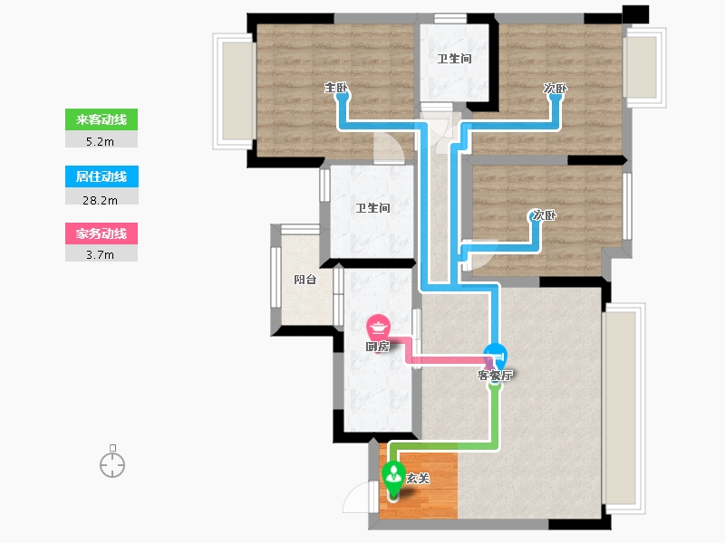 四川省-成都市-中交牧山美庐-84.86-户型库-动静线