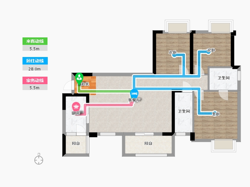 四川省-成都市-中铁城鉴湖栖郡-89.78-户型库-动静线