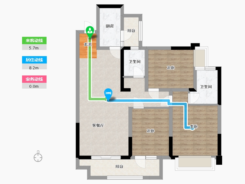 四川省-成都市-城投美庐-89.43-户型库-动静线