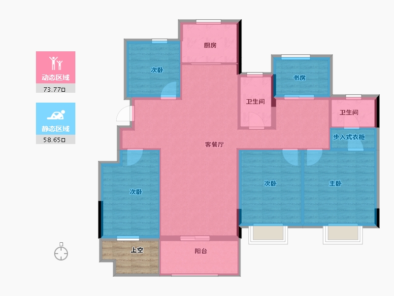 安徽省-滁州市-祥生府-125.00-户型库-动静分区