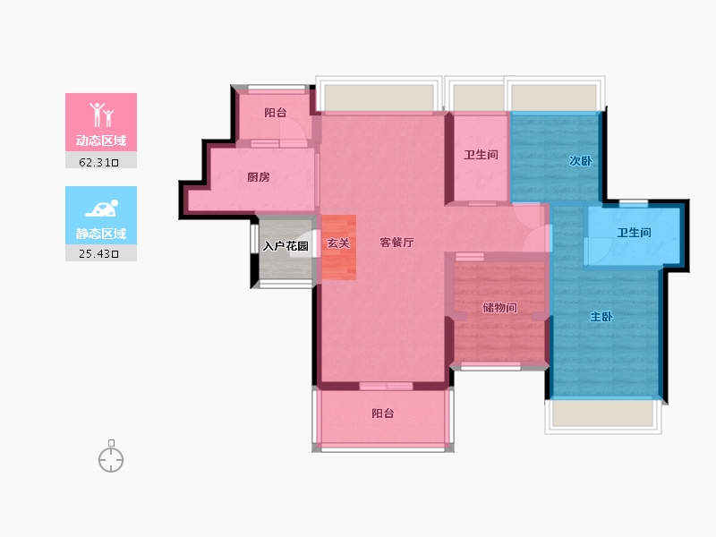 广东省-江门市-嘉华新都汇-79.93-户型库-动静分区