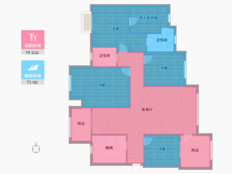 广东省-珠海市-华发新城-137.75-户型库-动静分区