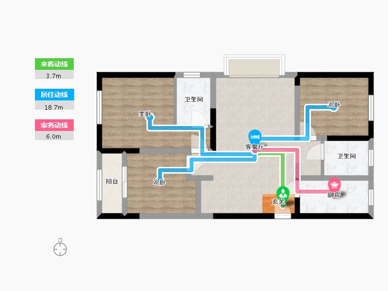 山东省-济南市-荣盛时代首府-76.04-户型库-动静线