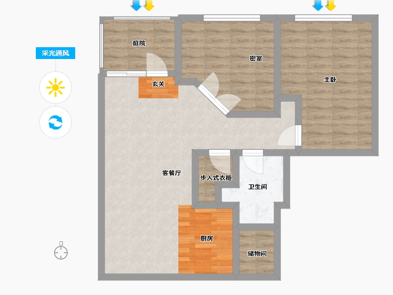 California-Riverside-Country Village Senior Apartments 55+-73.49-户型库-采光通风