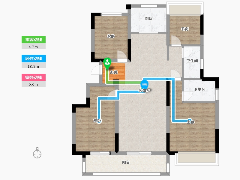 江苏省-扬州市-中信泰富锦苑-102.00-户型库-动静线