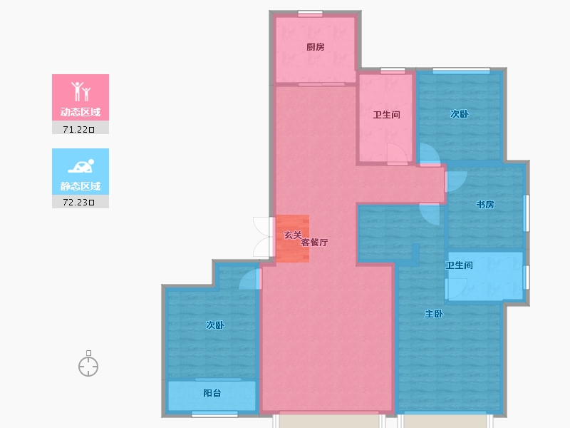 山东省-东营市-融创滨江壹号-130.14-户型库-动静分区