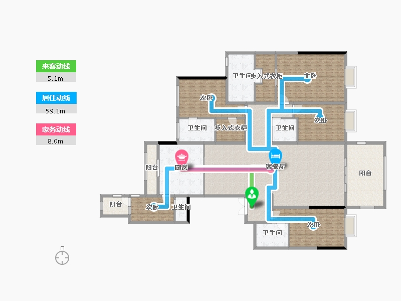 山东省-青岛市-青岛星河湾-251.57-户型库-动静线