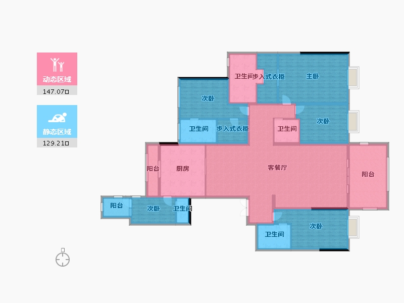 山东省-青岛市-青岛星河湾-251.57-户型库-动静分区