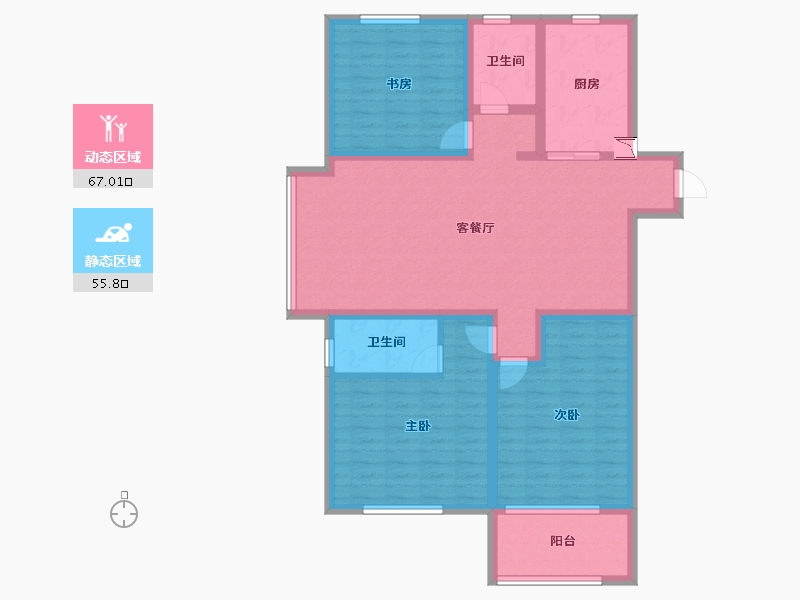 山东省-临沂市-格瑞斯小镇-110.00-户型库-动静分区