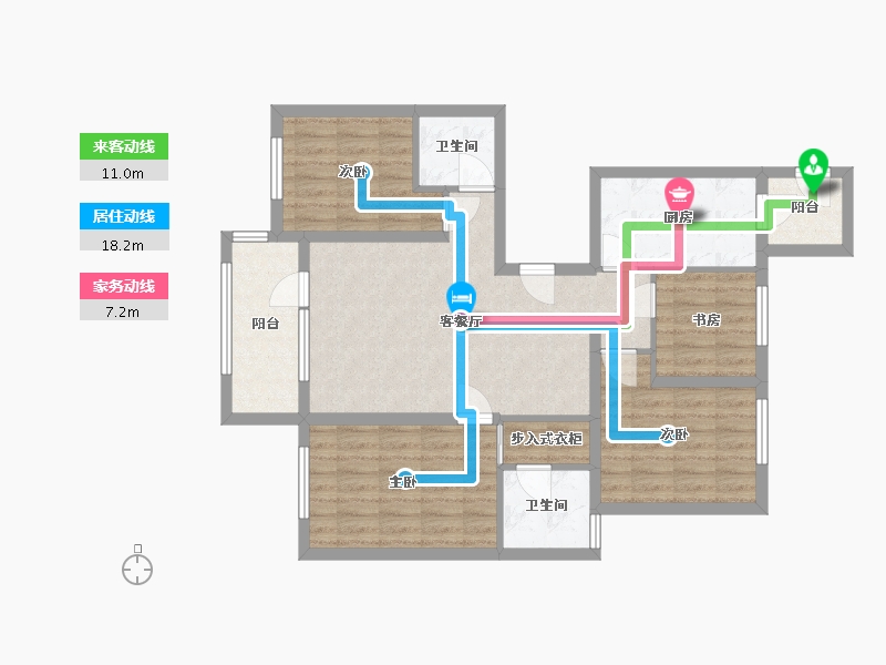 辽宁省-大连市-中铁建山语城-90.00-户型库-动静线