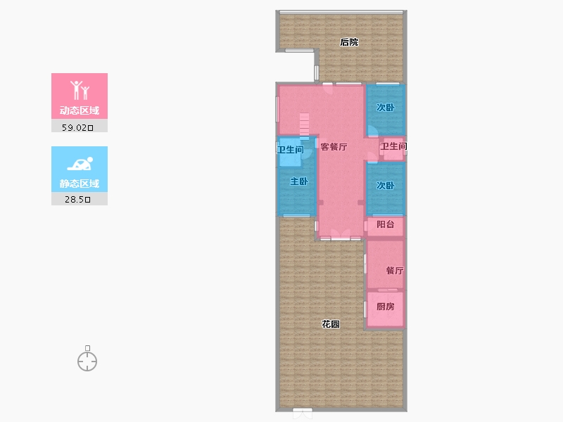 陕西省-渭南市-潼关县太要镇-174.99-户型库-动静分区