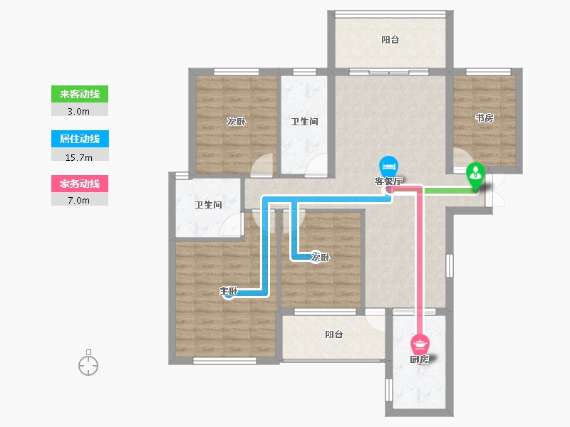 湖南省-衡阳市-雅颂居-104.00-户型库-动静线