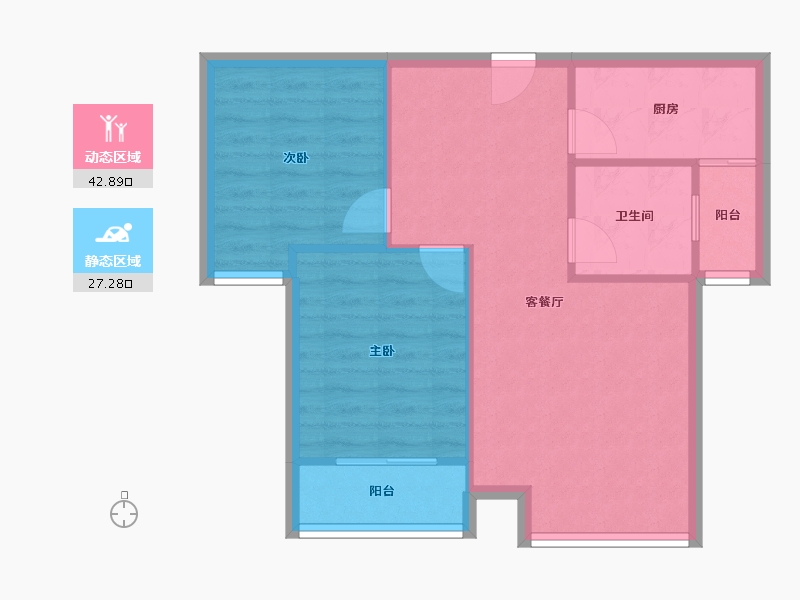 河北省-石家庄市-恒大绿洲-63.60-户型库-动静分区