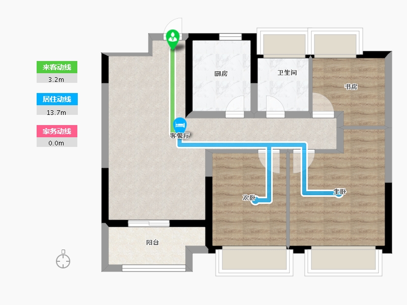 上海-上海市-新华御湖上园-67.71-户型库-动静线