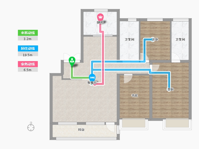 吉林省-长春市-保利净月和府-103.81-户型库-动静线