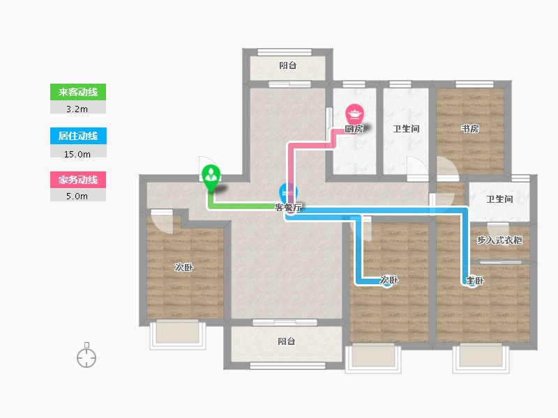 陕西省-西安市-上实城开自然界・云栖-101.94-户型库-动静线