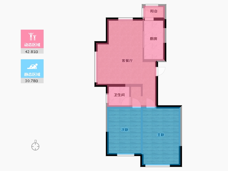 辽宁省-沈阳市-汇置尚樾-65.76-户型库-动静分区