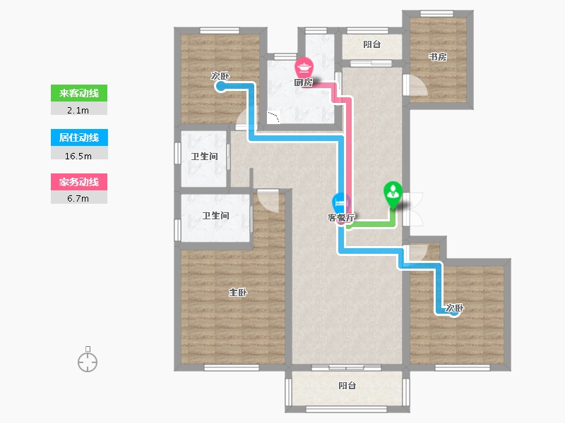 天津-天津市-天成铂锐-114.32-户型库-动静线