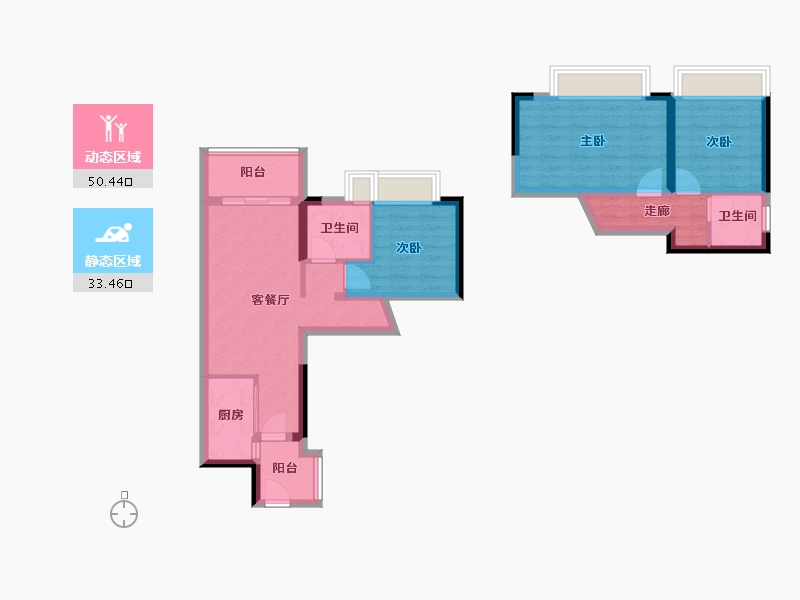 广东省-广州市-保利阅云台-72.98-户型库-动静分区