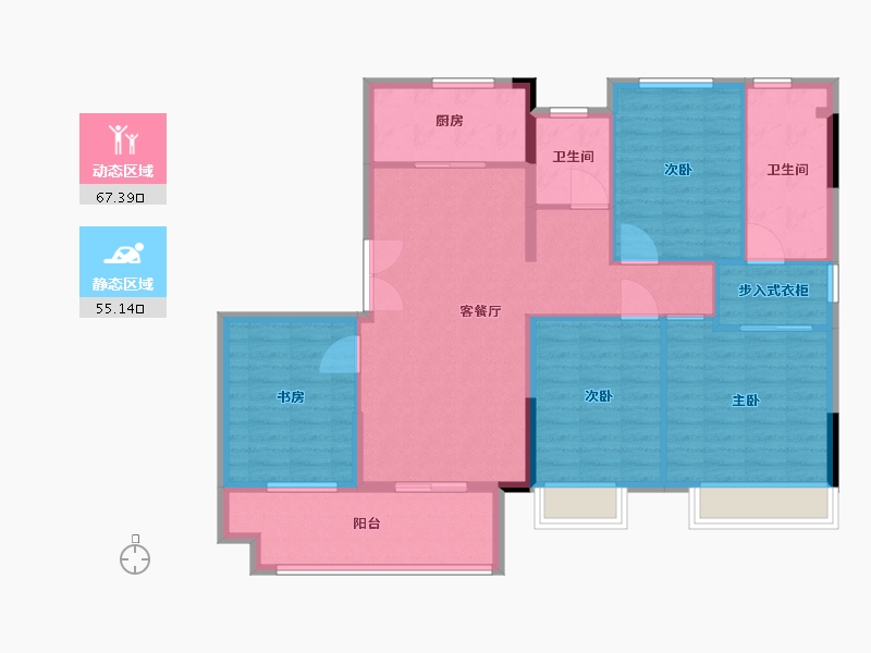 安徽省-芜湖市-大发融悦东方-111.22-户型库-动静分区