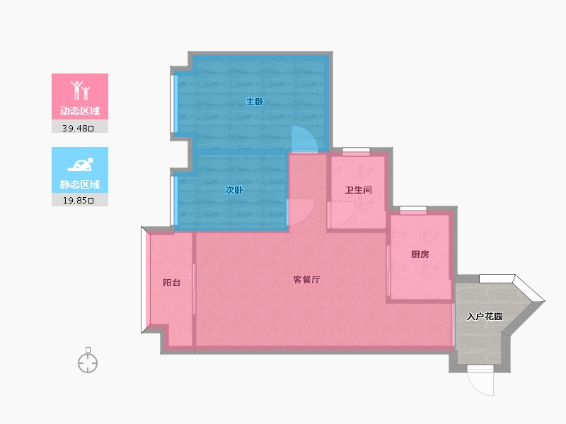 广东省-佛山市-金海M-CITY-57.64-户型库-动静分区