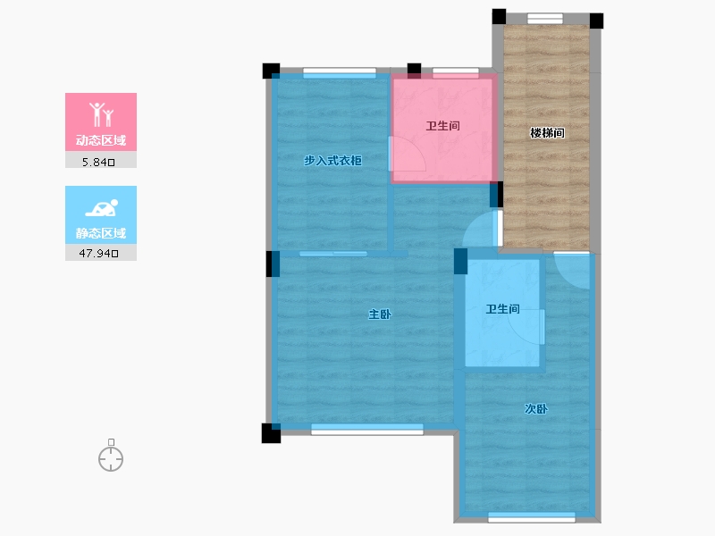 湖北省-武汉市-碧桂园凤凰湾-57.34-户型库-动静分区