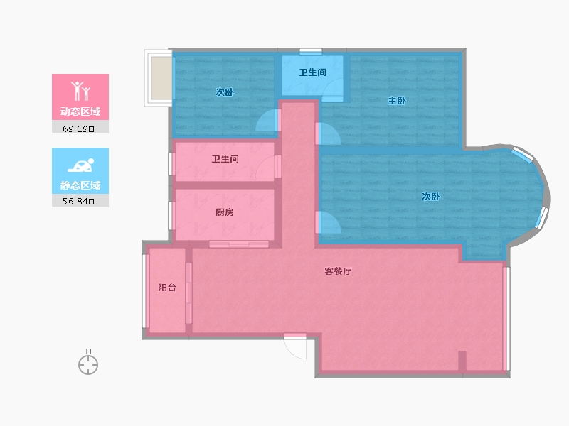 湖南省-怀化市-京源水秀-112.88-户型库-动静分区