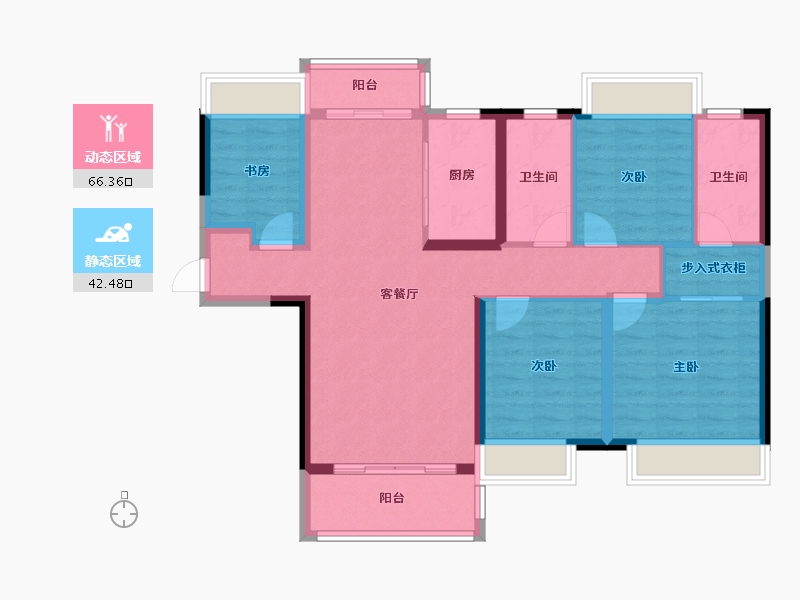 湖南省-湘潭市-美的莲城首府-97.10-户型库-动静分区