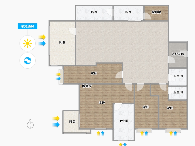 广东省-广州市-金众西关海-177.04-户型库-采光通风