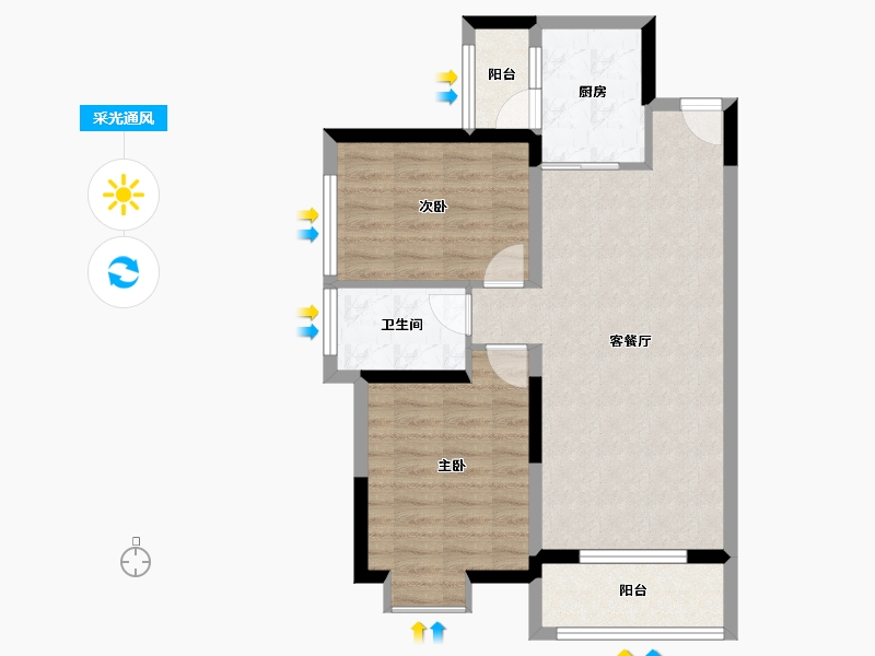 广东省-深圳市-公明街道薯田埔-70.26-户型库-采光通风