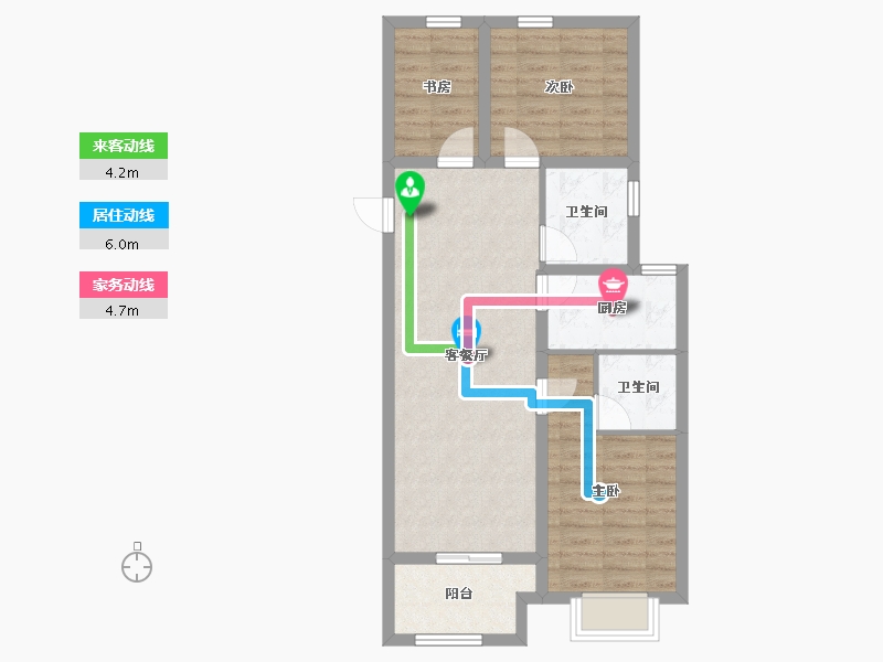 浙江省-嘉兴市-融创海越府-73.15-户型库-动静线