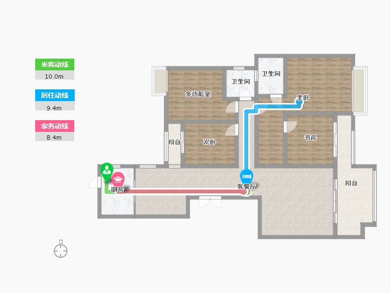 河北省-邢台市-七拾九號院-137.58-户型库-动静线