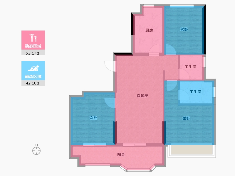 福建省-南平市-雅颂-85.59-户型库-动静分区