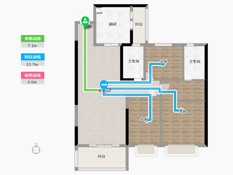 黑龙江省-哈尔滨市-恒大时代广场-118.71-户型库-动静线