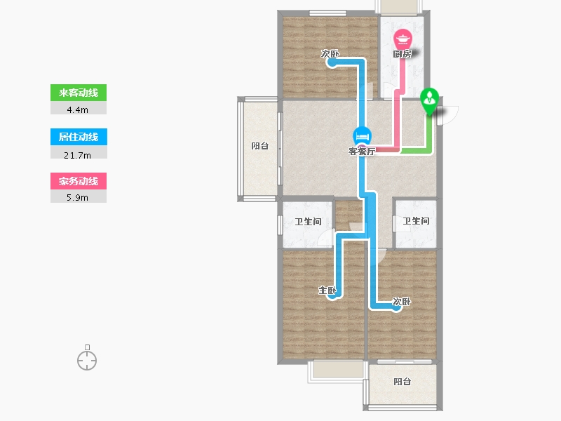 河北省-保定市-满城中景华庭-113.00-户型库-动静线