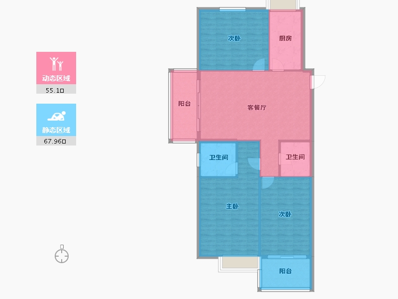 河北省-保定市-满城中景华庭-113.00-户型库-动静分区