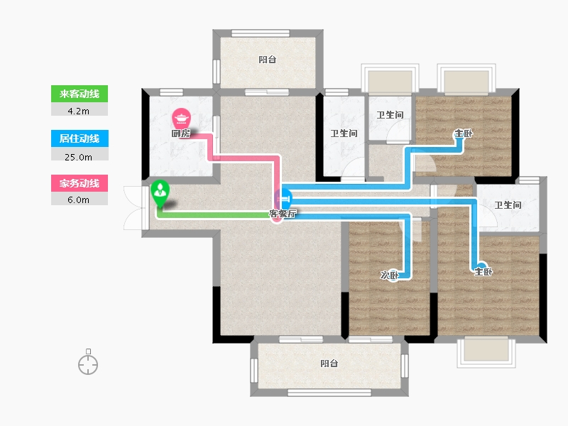 广东省-梅州市-正兴城-105.50-户型库-动静线